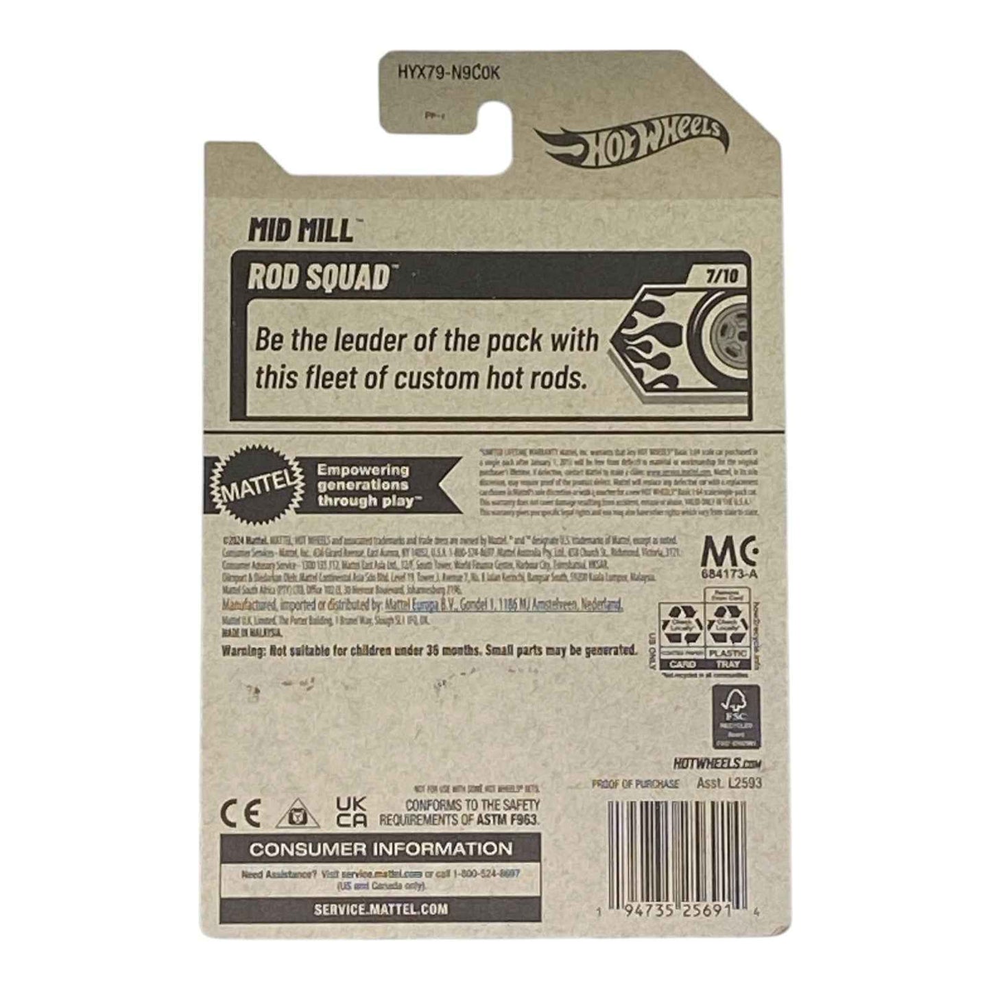 Hot Wheels Mid Mill - Rod Squad Serie 7/10