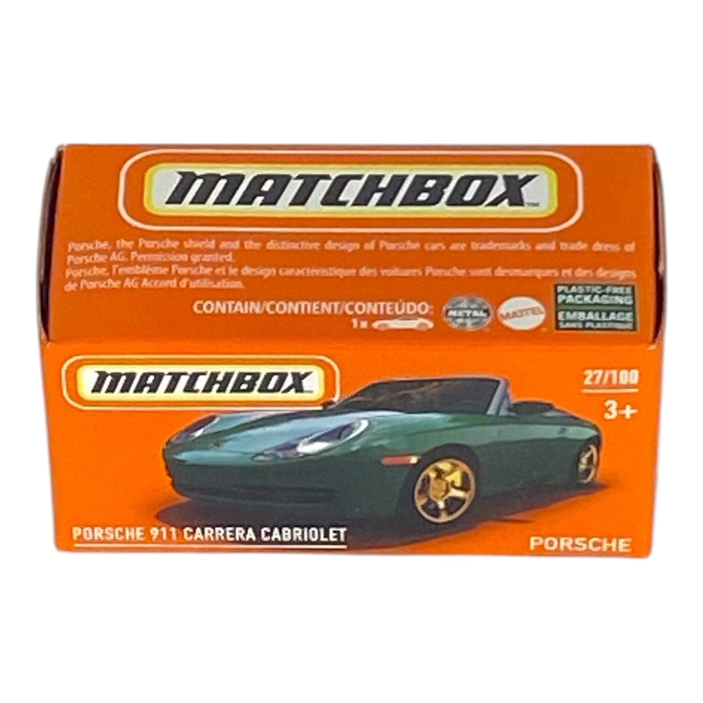 Matchbox Porsche 911 Carrera Cabriolet - Power Grabs - Matchbox Serie 27/100