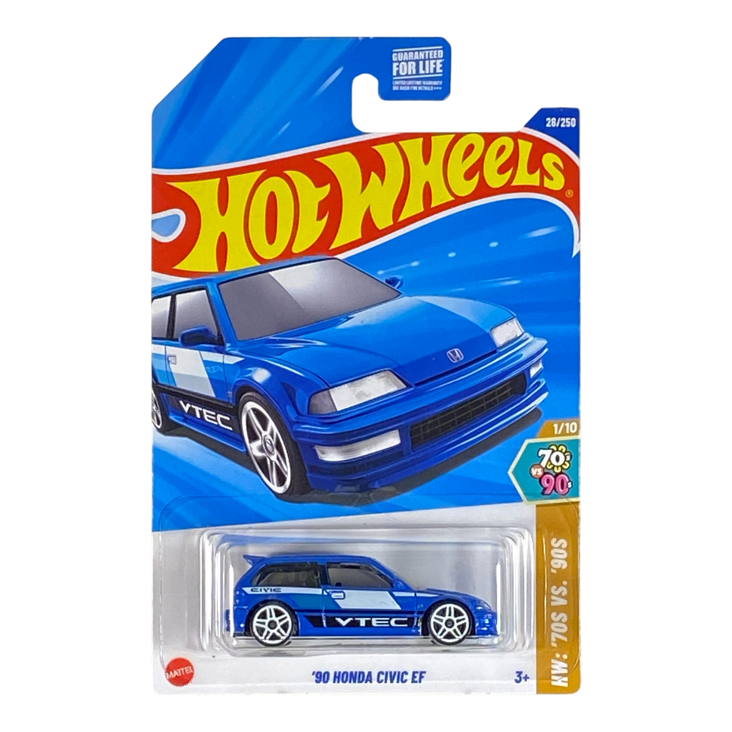 Hot Wheels Honda Civic EF del 90 | Serie Años 70 vs. Años 90 1/10