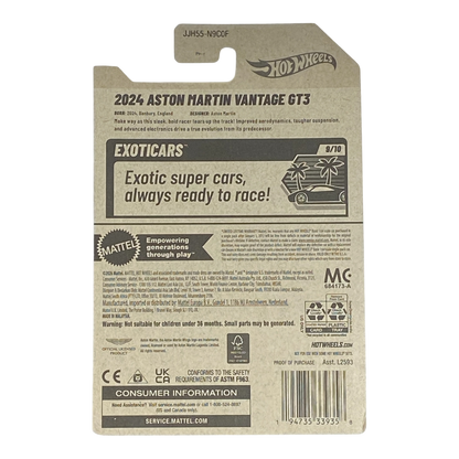 Hot Wheels 2024 Aston Martin Vantage GT3 | Serie Exoticars 9/10