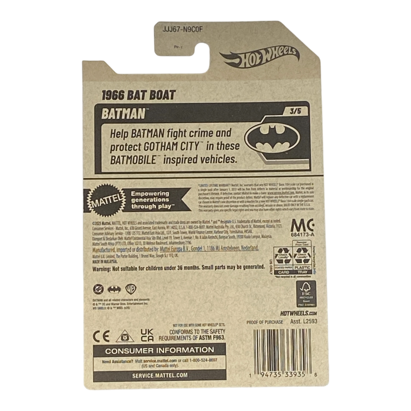 Bat Barco Hot Wheels de 1966 | Batman Serie 3/5