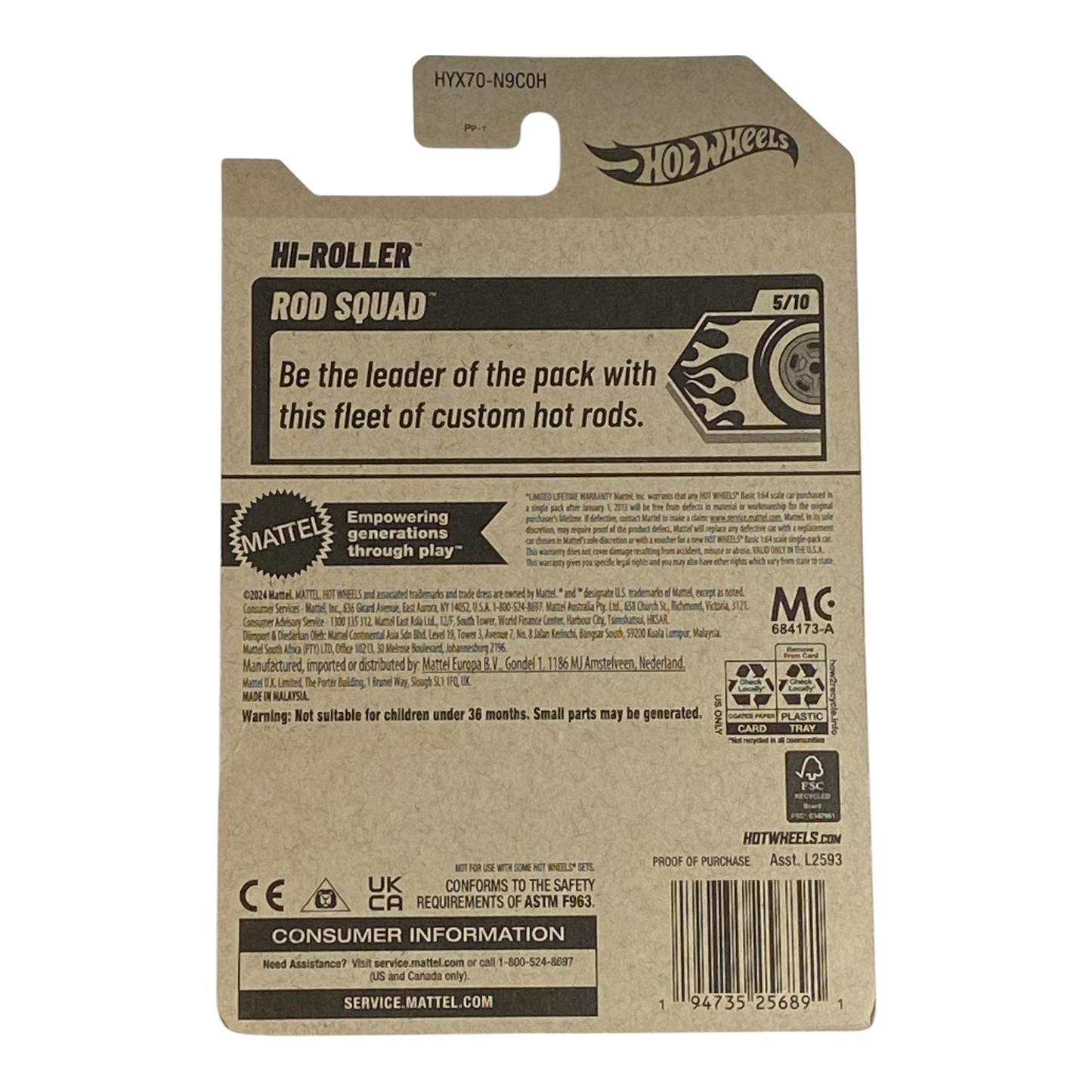 Hot Wheels Hi-Roller | Rod Squad Serie 5/10