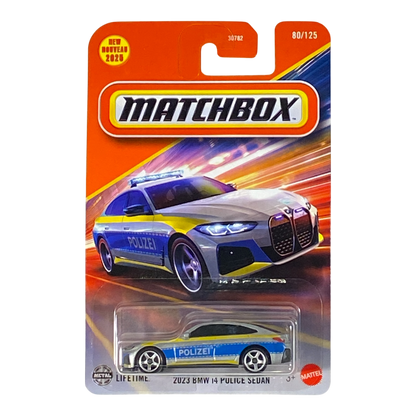 Matchbox 2023 BMW i4 Sedán de Policía | Serie Matchbox 2025 80/125