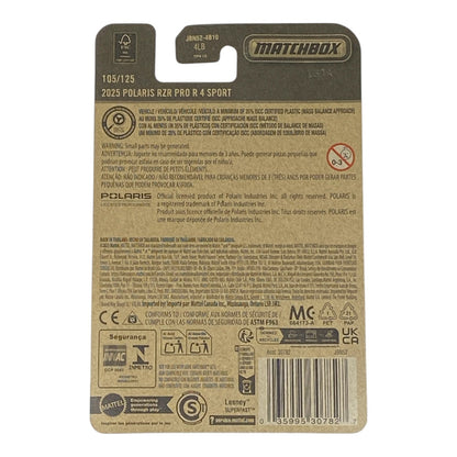 Matchbox Polaris RZR Pro R 4 Sport 2025 | Serie Matchbox 2025 105/125