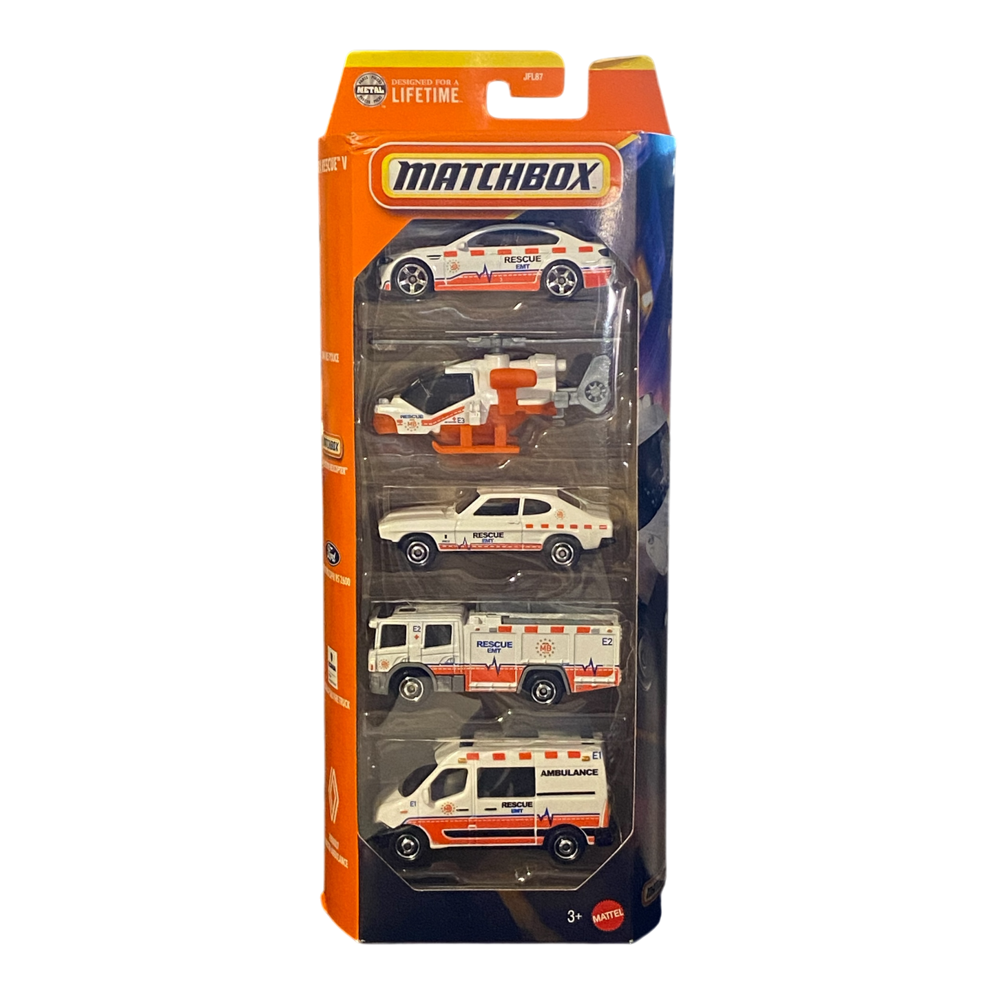Matchbox MBX Rescue Juego de 5 vehículos