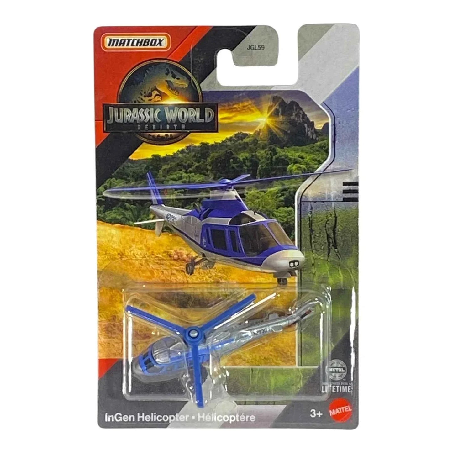 Matchbox Helicóptero InGen - Colección Jurassic World Rebirth
