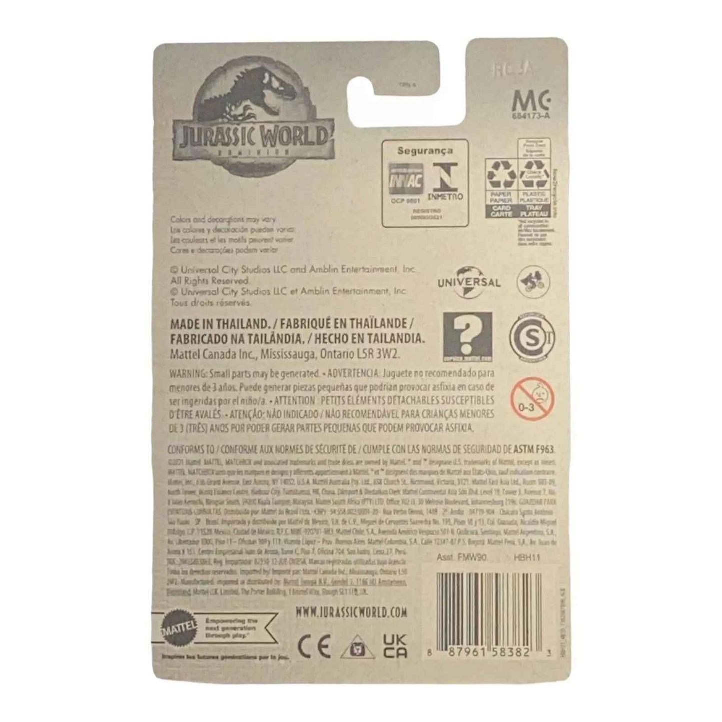 Matchbox Camión de transporte de acción blindado - Serie Jurassic World Dominion